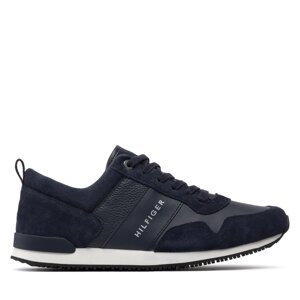Tenisice Tommy Hilfiger Iconic Leather Suede Mix Runner FM0FM00924 Tamnoplava