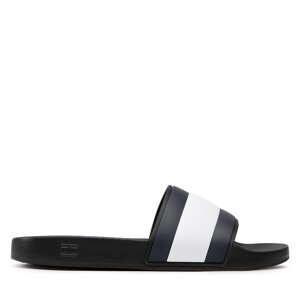Natikače Tommy Hilfiger Rubber Th Flag Pool Slide FM0FM04263 Crna