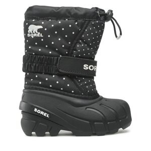 Čizme za snijeg Sorel Childrens Flurry Print NC3503-010 Crna