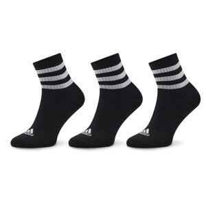 Unisex niske čarape adidas 3-Stripes Cushioned Sportswear Mid-Cut Socks 3 Pairs IC1317 Crna