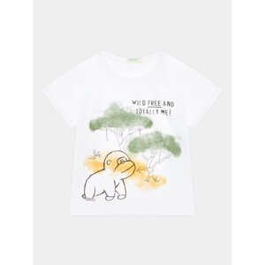 United Colors Of Benetton T-shirt 3I1XA102V Bijela Regular Fit