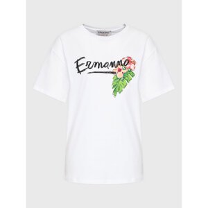 Ermanno Firenze T-shirt D42EL036EK8 Bijela Regular Fit