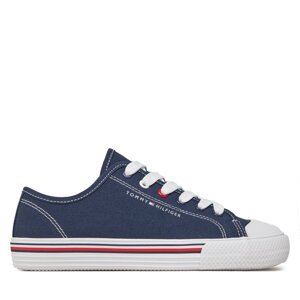 Tenisice Tommy Hilfiger Low Cut Lace Up Sneaker T3X9-33324-0890 S Tamnoplava