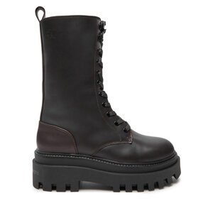 Chelsea cipele Calvin Klein Jeans Flatform Lace Up Boot Mg Lth YW0YW01544 Smeđa