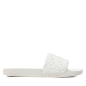 Natikače Calvin Klein Slide Saff Mono HW0HW02106 Bijela