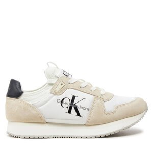 Tenisice Calvin Klein Jeans Runner Sock Laceup Ny-Lth Wn YW0YW00840 Bijela