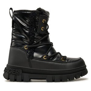 Čizme za snijeg Tommy Hilfiger Fur Boot T3A5-33610-1695 S Crna
