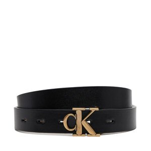 Ženski remen Calvin Klein Jeans Monogram Placque Buckle 25Mm Rev LV04K7005G Crna