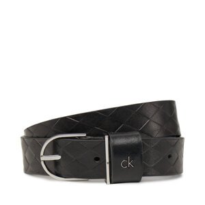 Ženski remen Calvin Klein Ck Metal Round Buckle 2.5_Braid K60K613152 Crna