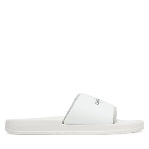 Natikače Calvin Klein Jeans Slide Rubber Neoprene Monologo YM0YM00361 Bijela