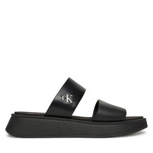 Natikače Calvin Klein Jeans Sandal Slide Double Strap YW0YW01694 Crna