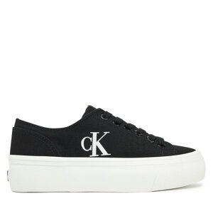 Tenisice Calvin Klein Jeans Vulc Flatform Low Cv Mg YW0YW01763 Crna