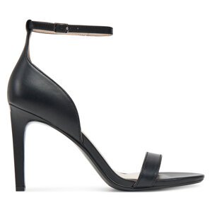 Sandale Calvin Klein Heel Sandal 90 - Lth HW0HW02337 Crna