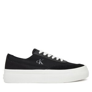 Tenisice Calvin Klein Jeans Vulc Flatform Low Cv Mix Mg YW0YW01770 Crna