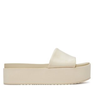 Natikače Calvin Klein Jeans Flatform Sandal Slide In Nylon YW0YW01791 Écru