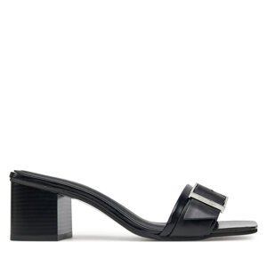 Natikače Calvin Klein Heel Mule 50 W/Buckle - Lth HW0HW02478 Crna