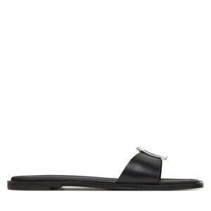 Natikače Calvin Klein Flat Slide W/Ck Hw Big - Lth HW0HW02482 Crna
