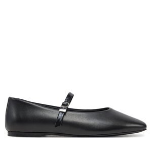 Balerinke Calvin Klein Ballerina New Buckle - Lth HW0HW02483 Crna