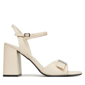 Sandale Calvin Klein Heel Sandal 85 W/Ck Hw - Lth HW0HW02485 Écru