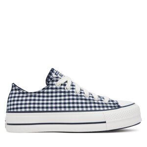Tenisice Converse Chuck Taylor All Star Lift Platform Gingham A13664C Tamnoplava