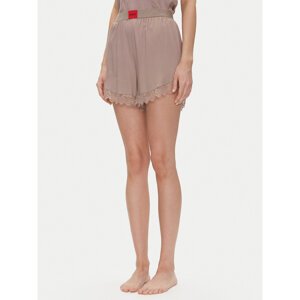 HUGO Kratke pidžama hlače Red Label Lace_Short 50531629 Smeđa Relaxed Fit