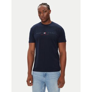 Tommy Jeans T-shirt Flag Linear DM0DM21911 Tamnoplava Regular Fit