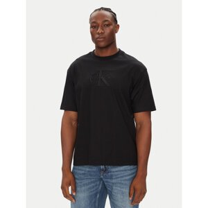 Calvin Klein Jeans T-shirt Hero Monologo LV04RB295G Crna Relaxed Fit