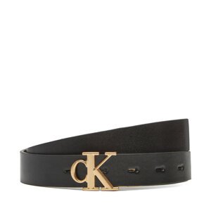 Ženski remen Calvin Klein Monogram Plaque Buckle 25Mm Rev LV04K7005G Crna