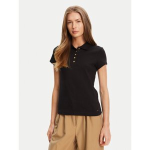 Tommy Hilfiger Polo Gold Button WW0WW45768 Crna Slim Fit