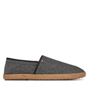 Espadrile Tommy Hilfiger Hilfiger Chambray Espadrille FM0FM05391 Crna