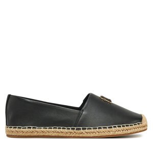 Espadrile Tommy Hilfiger Th Logo Leather Espadrille FW0FW08540 Crna