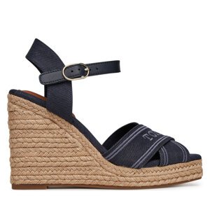 Espadrile Tommy Hilfiger Tommy Hilfiger Espad High Wedge FW0FW08668 Tamnoplava