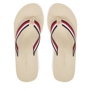 Japanke Tommy Hilfiger Th Corporate Wedge Beach Sandal FW0FW08520 Bež