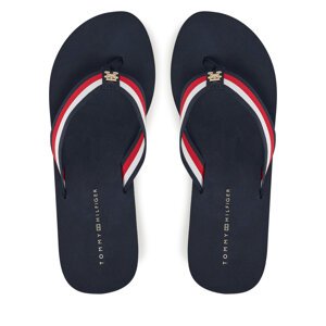 Japanke Tommy Hilfiger Th Corporate Wedge Beach Sandal FW0FW08520 Tamnoplava