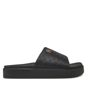 Natikače Tommy Hilfiger Platform Monogram Poolslide FW0FW08526 Crna