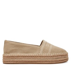 Espadrile Tommy Hilfiger Denim Platform Espadrille FW0FW08543 Bež