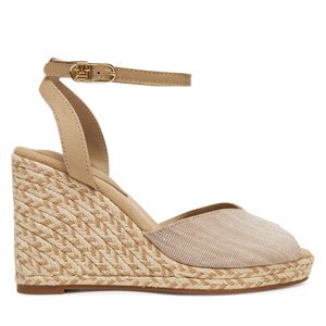 Espadrile Tommy Hilfiger Chambray High Wedge Espadrille FW0FW08588 Bež