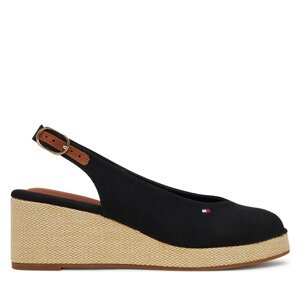 Espadrile Tommy Hilfiger Flag Mid Wedge Espad Slingback FW0FW08595 Crna