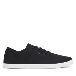 Tenisice Tommy Hilfiger Canvas Lace Up Sneaker FW0FW08641 Crna