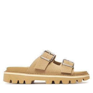 Natikače Tommy Jeans Tjw Double Strap Sandal Suede EN0EN02797 Smeđa