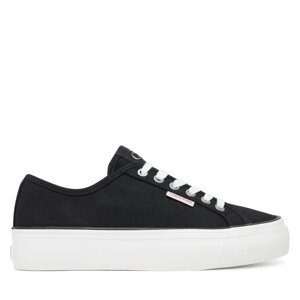Tenisice Calvin Klein Jeans Vulc Flatform Ctn Logo Tag YW0YW01838 Crna