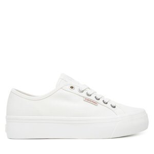 Tenisice Calvin Klein Jeans Vulc Flatform Ctn Logo Tag YW0YW01838 Bijela