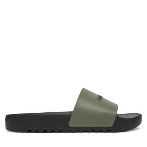 Natikače Calvin Klein Chunky Pool Slide Rub HM0HM01063 Zelena