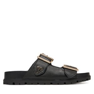 Natikače Guess FLTFST LEA03 Crna