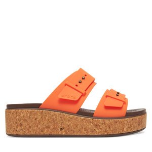 Natikače Crocs Brooklyn Cork Buckle 211252 Narančasta