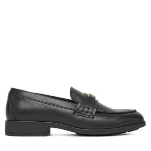 Loaferice Tommy Hilfiger Th Logo Leather Loafer FW0FW08705 Crna