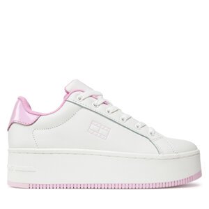 Tenisice Tommy Jeans Tjw Flatform Patent Sneaker EN0EN02864 Écru