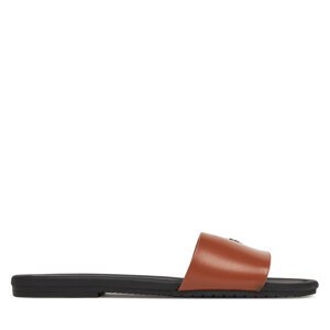 Natikače Calvin Klein Jeans Flat Sandal Slide Mg YW0YW01697 Smeđa