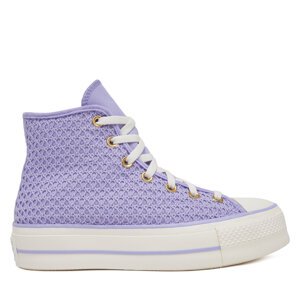 Tenisice Converse Chuck Taylor All Star Lift Platform Knit Kadın Mor A13644C Ljubičasta
