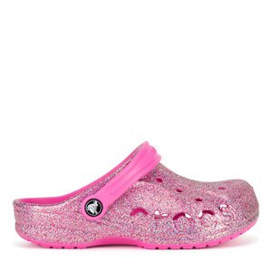Natikače Crocs BAYA GLITTER CLOG T 207014-7AA Ružičasta